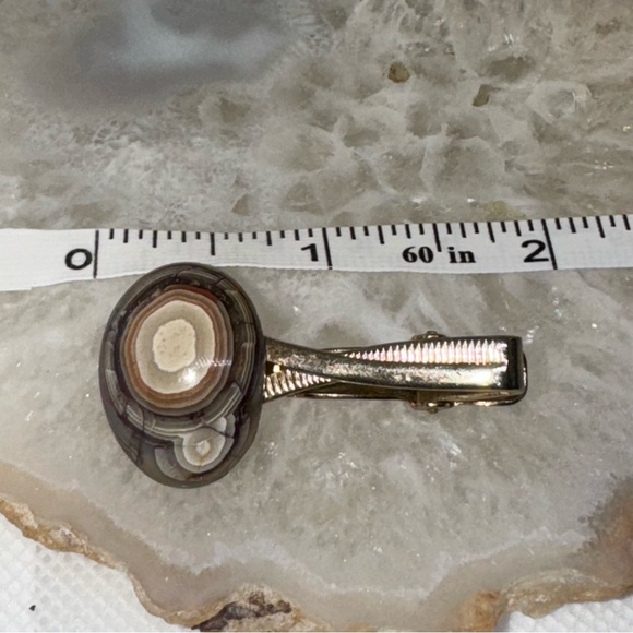 Vintage Agate Stone Tie Clip - Picture 5 of 7